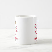 私のドイツの羊飼いは私のバレンタイン犬かわいおもしろい コーヒーマグカップ (中央)