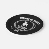 私のドイツの羊飼いを信頼するサークル ペーパープレート (アングル)