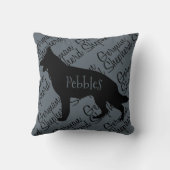 私のドイツの羊飼い犬の枕を愛する クッション (裏面)