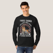 私のドイツ人の羊飼いに散らかさない3つ Tシャツ (正面フル)
