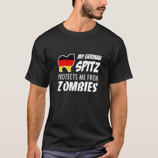 私のドイツ人は保護ゾンビから私を元気づけた Tシャツ (正面)