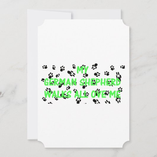 私のドイツ牧羊犬が私を完全にコントロールしている 招待状 (正面)