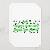 私のドイツ牧羊犬が私を踏み台にする 招待状 (正面/裏面)