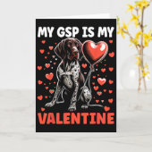 私のドイツ短毛猟犬は私のバレンタイン Gsp カード (黄色い花)
