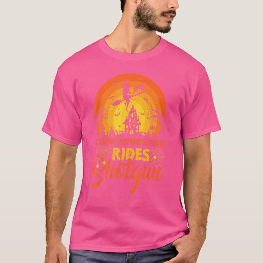 私のドイツ短編ポインタ犬に乗るショットガンHal Tシャツ (正面)