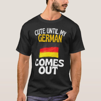 私のドイツ語が出るま来でかわいい Tシャツ