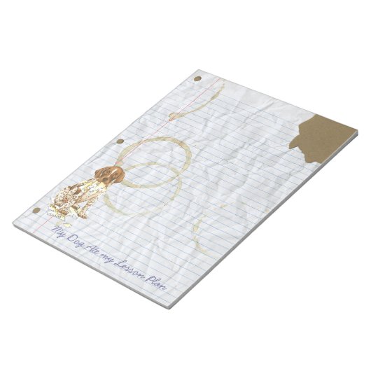 私のドイツ語の短いポインタ食べが私のレッスンプラン ノートパッド (アングル)