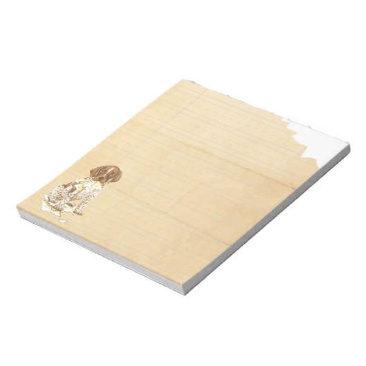 私のドイツ語の短い指食べ指宿題 ノートパッド (回転)