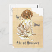 私のドイツ語の短い指食べ指宿題 ポストカード (正面/裏面)