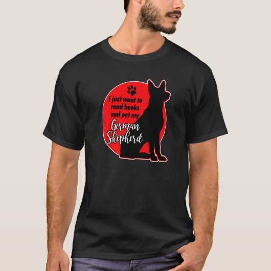 私のドイツ読の羊飼いを書きたい Tシャツ (正面)