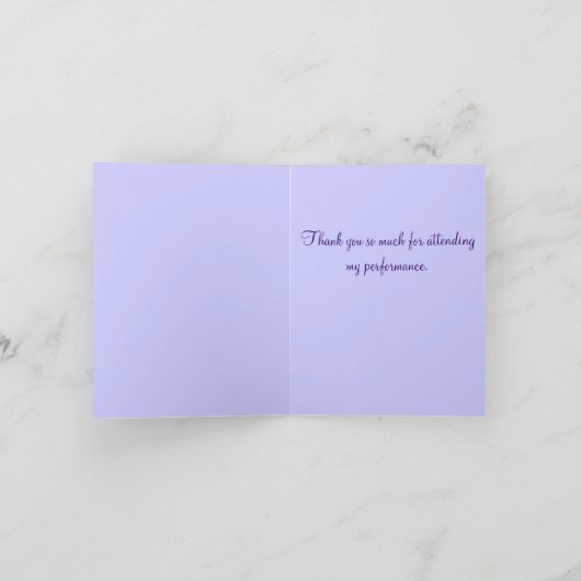 私のドラマの公演に参加してくれてありがとう サンキューカード (内部)