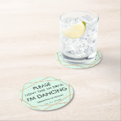 私のドリンクのコースター結婚を飲まない |色カスタム付 ラウンドペーパーコースター (インサイチュ)