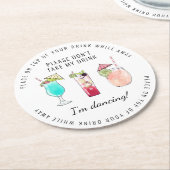 私のドリンクのラウンド結婚紙コースターを取らない ラウンドペーパーコースター (アングル)