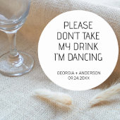 私のドリンクを取らないで ウェディングパーティーのお土産 ラウンドペーパーコースター