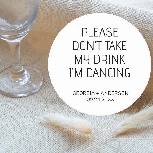 私のドリンクを取らないで ウェディングパーティーのお土産 ラウンドペーパーコースター