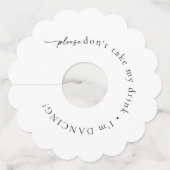 私のドリンクワイングラスのラベルを取らないで ワイングラスタグ (正面)