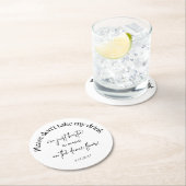私のドリンク結婚式の引き出物コースターを飲まないで ラウンドペーパーコースター (インサイチュ)