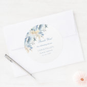 私のドレスの青いものを花のブライズシャワー前に ラウンドシール (封筒)