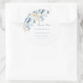 私のドレスの青いものを花のブライズシャワー前に ラウンドシール (バッグ)