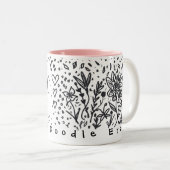 私のドードルエラ時代のおもしろいクリエイティブ彼女のスケッチ ツートーンマグカップ (正面右)