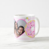 私のドーナツにピンクの写真が振りかける コーヒーマグカップ (正面右)