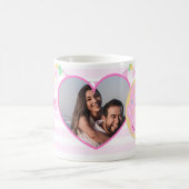 私のドーナツにピンクの写真が振りかける コーヒーマグカップ (中央)