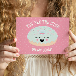 私のドーナツのアイシング バレンタインデーのユーモア シーズンポストカード