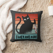 私のナイフはがき付き無邪気な猫ではない クッション (ブランケット)