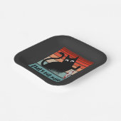 私のナイフはがき付き無邪気な猫ではない ペーパープレート (傾斜あり)