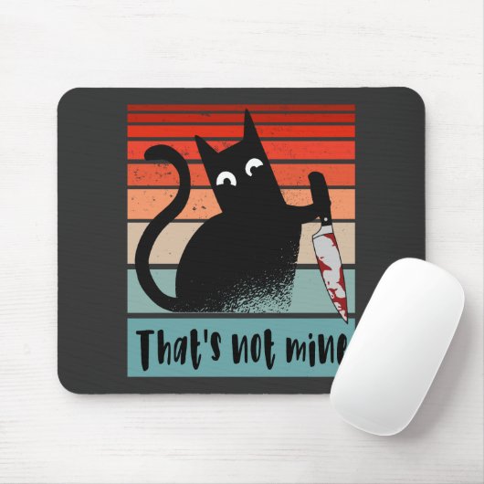 私のナイフはがき付き無邪気な猫ではない マウスパッド (マウス)