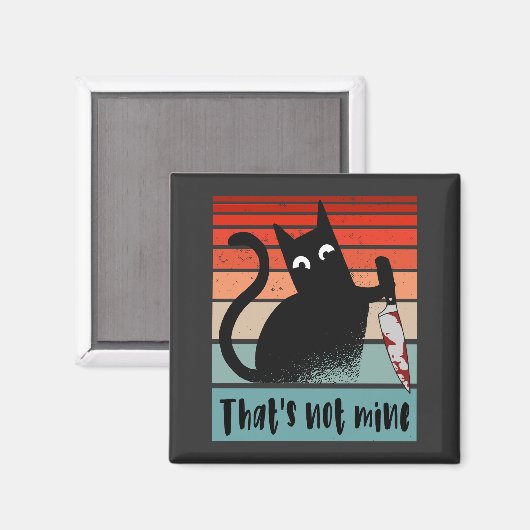 私のナイフはがき付き無邪気な猫ではない マグネット (正面/裏面)