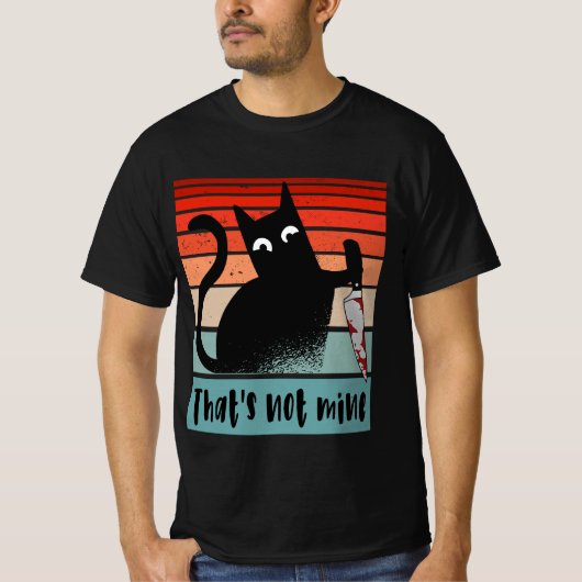 私のナイフはがき付き無邪気な猫ではない Tシャツ (正面)
