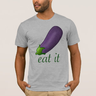 私のナスを食べて下さい Tシャツ