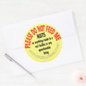 私のナッツのステッ食べ物を与えクをしないでください ラウンドシール (封筒)
