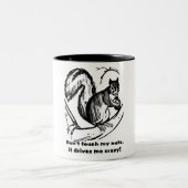 私のナットに触れないで下さい ツートーンマグカップ (中央)