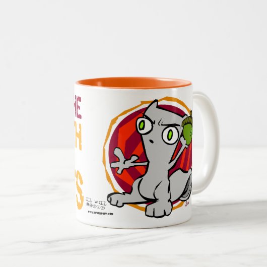 私のナットの憤りを感じて下さい! 泡立ったマグ ツートーンマグカップ (正面右)