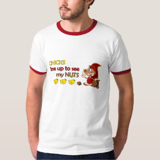 私のナットを見るひよこの整列 Tシャツ