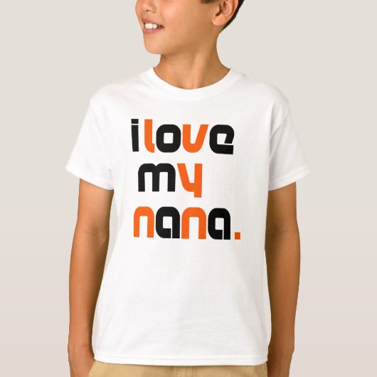 私のナナが大好きなユニセックス子供用Tシャツ Tシャツ (正面)