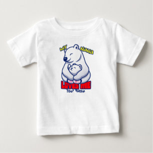 私のナナが私を愛するホッキョクグマ ベビーTシャツ