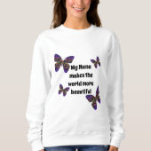 私のナナは世界を美しい蝶カラフルにする スウェットシャツ (正面)