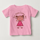 私のナナは私を愛しているスティックフィギュア ベビーTシャツ (正面)