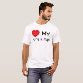 私のナナ及びパパを愛して下さい Tシャツ (正面フル)