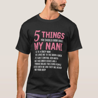 私のナニグランドについて知っておくべき5つおもしろいもの Tシャツ