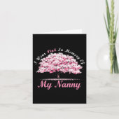 私のナニーに敬意を表してピンクを着る 乳がんを覚えて カード (正面)