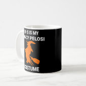 私のナンシーのペロシの衣装の邪悪な飛んでいる魔女ハロー コーヒーマグカップ (正面左)