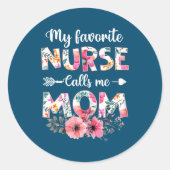 私のナースお気に入りのは私をママ看護ママと呼ぶ ラウンドシール (正面)