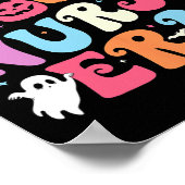 私のナース不気味時代ハロウィーンGroovy看護ハ ポスター (角)