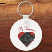 私のニューファンドランド・バレンタイン キーホルダー (正面)