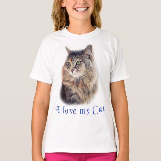 私のネコが大好き Tシャツ (正面)
