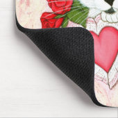 私のネコ科のバレンタイン猫のマウスパッド マウスパッド (コーナー)